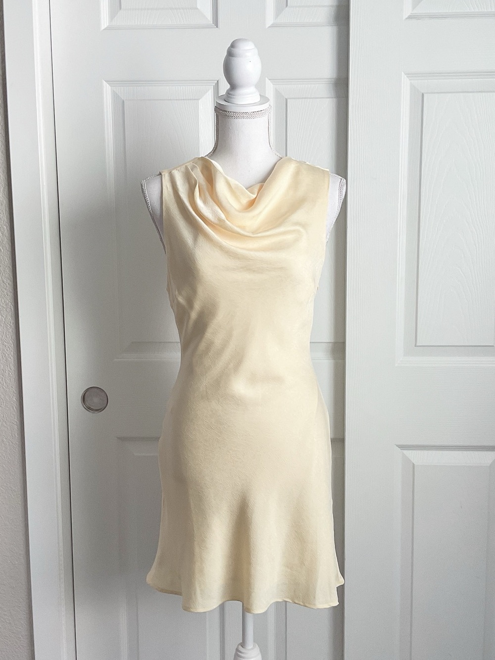 Sleeveless Cowl Neck Slip Dress